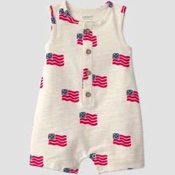 Carter's Just One You® Baby Boys' USA 4th of July Romper - Cream 3M
