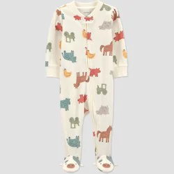 Carter's Just One You® Baby Boys' Multi Farm Animals Sleep N' Play - Ivory Newborn