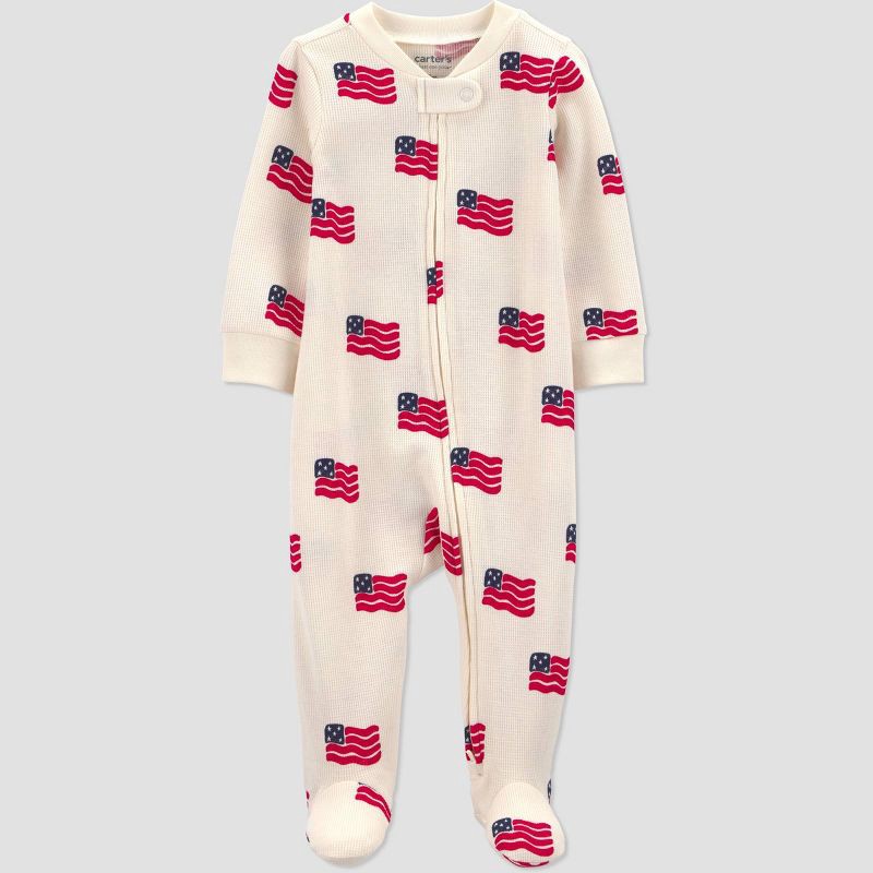 slide 1 of 6, Carter's Just One You® Baby USA Flag Graphic Sleep N' Play - Cream Newborn, 1 ct