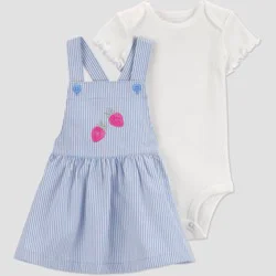 Carter's Just One You® Baby Girls' Strawberry Skirtalls - Blue/Ivory 6M