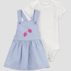 Carter's Just One You® Baby Girls' Strawberry Skirtalls - Blue/Ivory 12M
