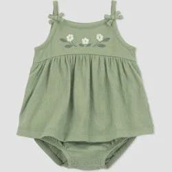 Carter's Just One You® Baby Girls' Flower Skirtall - Green 6M