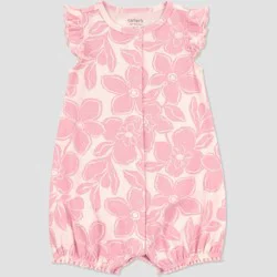 Carter's Just One You® Baby Girls' Floral Romper - Rose Pink/Light Pink 6M