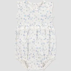 Carter's Just One You® Baby Girls' Floral Bubble Romper - Blue/Ivory 18M
