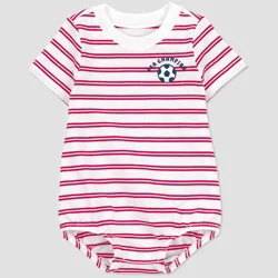 Carter's Just One You® Baby Boys' Striped USA Bubble Romper - White/Red 9M