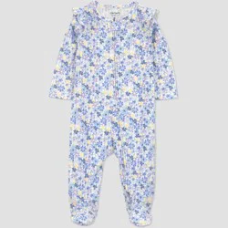 Carter's Just One You® Baby Girls' Floral Ruffle Sleep N' Play - Blue 6M
