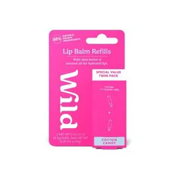 Wild Cosmetics Cotton Candy Lip Balm Refill - 0.3oz/2pk: Moisturizing, Lip Balms and Treatments
