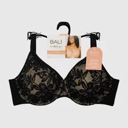 Bali Breathe Women's Convertible T-Shirt Bra - Black 40DD