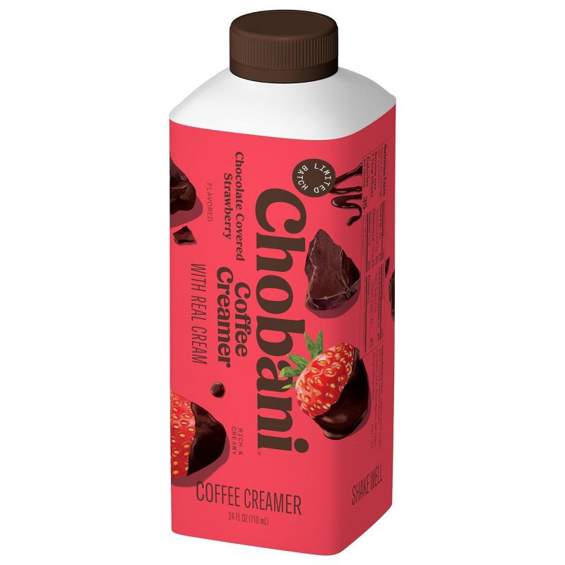 slide 3 of 9, Chobani Chocolate Covered Strawberry Coffee Creamer - 24 fl oz, 24 fl oz