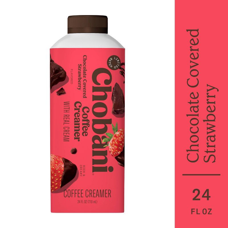 slide 6 of 9, Chobani Chocolate Covered Strawberry Coffee Creamer - 24 fl oz, 24 fl oz