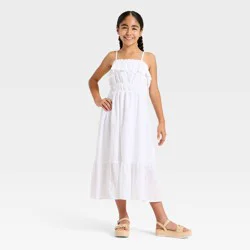 Girls' Eyelet Embroidery Maxi Dress - Cat & Jack™ White XL