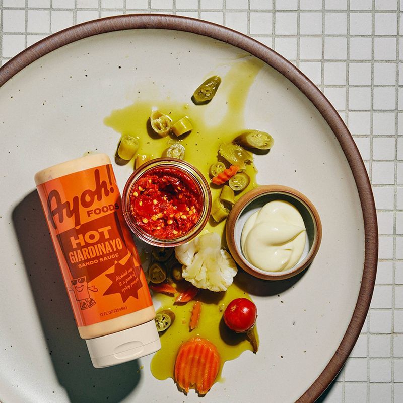 slide 3 of 5, Ayoh! Hot Giardinayo Sando Sauce - 12 fl oz, 12 fl oz