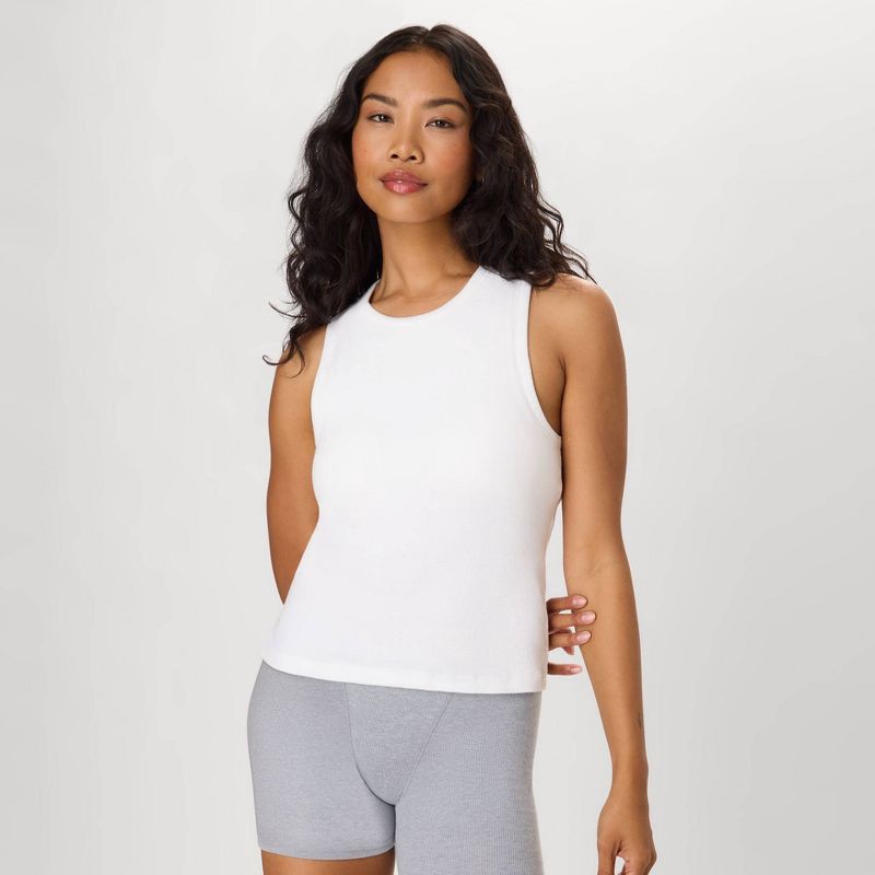 slide 1 of 7, Hanes Women's Legends Comfy Shelf Pajama Tank Top - White M, 1 ct