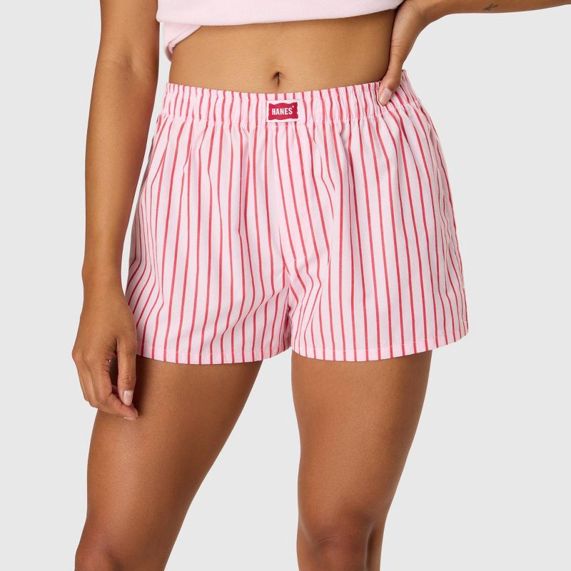 slide 1 of 6, Hanes Women's Legends Comfy Boxer Shorts - Pink XXL, 1 ct