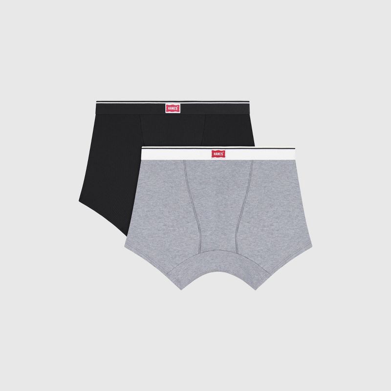 slide 1 of 9, Hanes Women's Legends 2pk Boxer Briefs - Black/Gray XL, 2 ct
