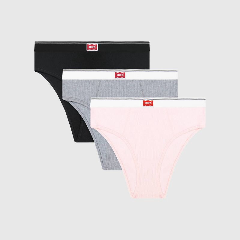 slide 1 of 9, Hanes Women's Legends 3pk High Leg Bikini Underwear - XL, 3 ct