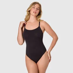 Maidenform Women's Seamless Thong Bodysuit - Black S