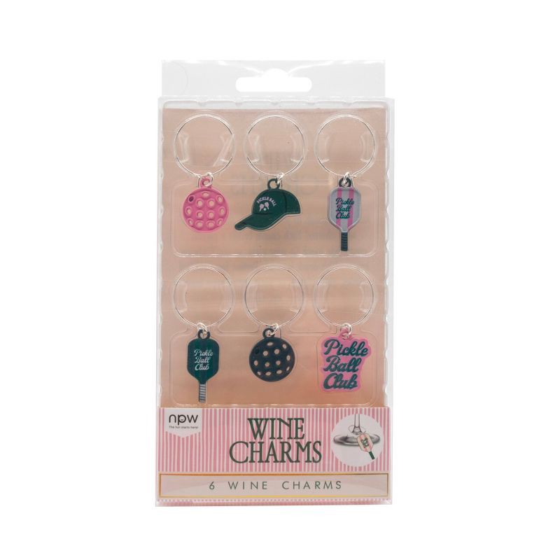 slide 1 of 3, NPW Pickleball Wine Charms, 1 ct