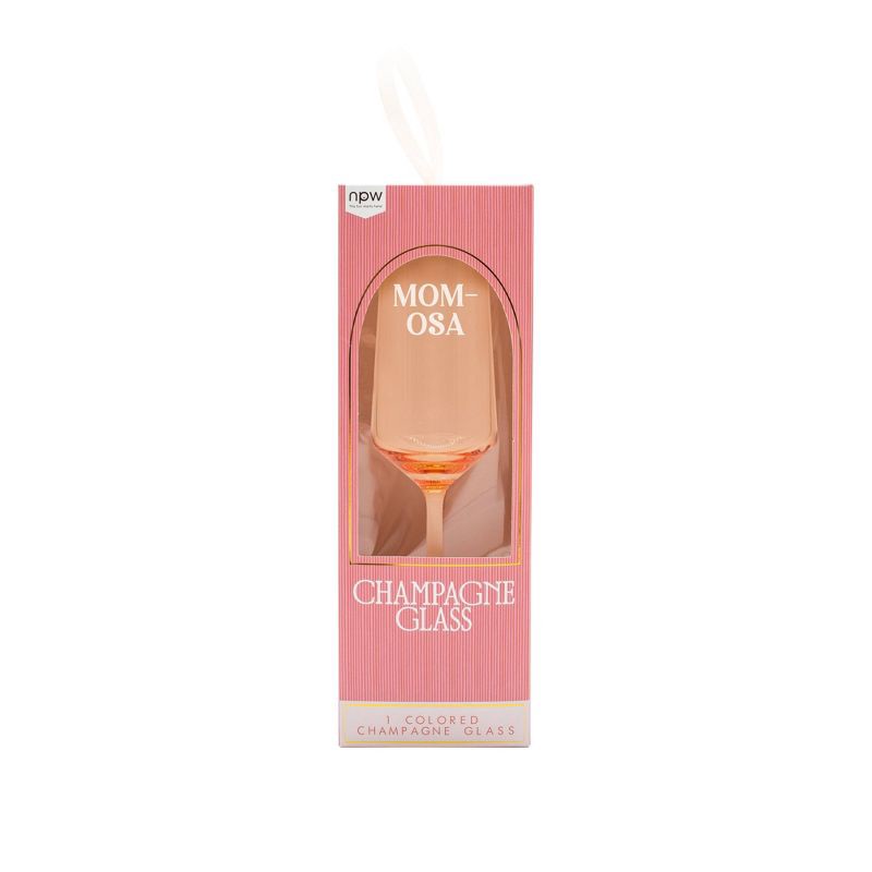 slide 1 of 3, NPW 5 fl oz Mom-osa Glass Champagne Flute, 5 fl oz