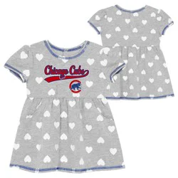 MLB Chicago Cubs Infant Girls Gray Dress - 18M