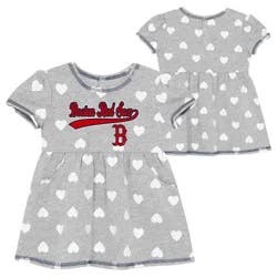 MLB Boston Red Sox Toddler Girls Gray Dress - 2T
