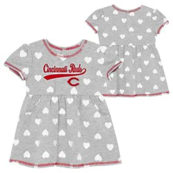 MLB Cincinnati Reds Infant Girls Gray Dress - 18M