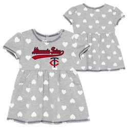 MLB Minnesota Twins Toddler Girls Gray Dress - 2T