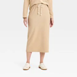 Women's Beach Midi Circle Skirt - Universal Thread™ Tan S