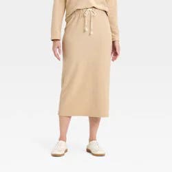 Women's Beach Midi Circle Skirt - Universal Thread™ Tan M