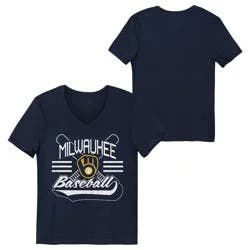 MLB Milwaukee Brewers Youth Girls' Core T-Shirt - M