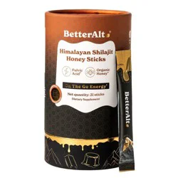 Better Alt Shilajit Honey Sticks - Caramel - 21ct