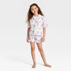 Girls' 2pc Mommy & Me Pajama Set - Cat & Jack™ Cream L
