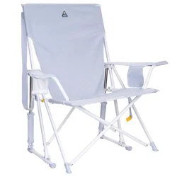 GCI Outdoor Comfort Pro Rocker Portable Rocking Camping Chair - Heathered Light Blue