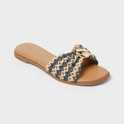 Women's Kalina Sandals with Memory Foam Insole - A New Day™ Blue 9