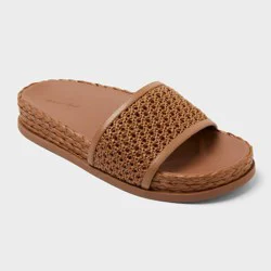 Women's Brinley Slide Sandals - Universal Thread™ Brown 6.5