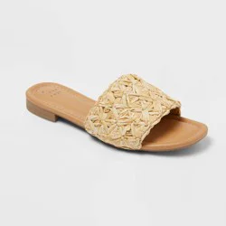 Women's Jolie Slide Sandals - A New Day™ Natural 8.5