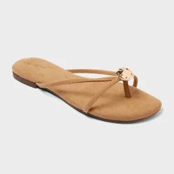 Women's Kit Thong Sandals - Universal Thread™ Sand 6.5