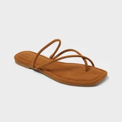 Women's Ainsley Slide Sandals - A New Day™ Brown 8.5