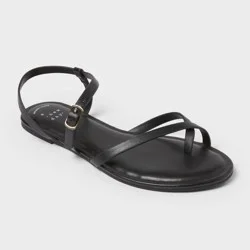 Women's Alexandra Ankle Strap Sandals - A New Day™ Black 6