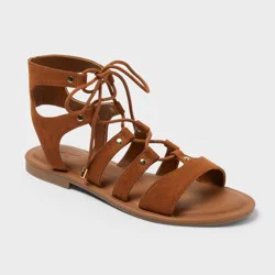Women's Lumi Ankle Strap Sandals - Universal Thread™ Cognac 10