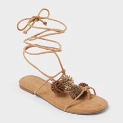 Women's Dawn Sandals with Memory Foam Insole - Universal Thread™ Taupe 6