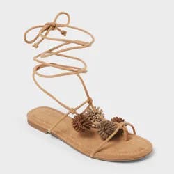 Women's Dawn Sandals with Memory Foam Insole - Universal Thread™ Taupe 6
