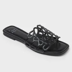 Women's Fiona Slide Sandals - A New Day™ Black 6