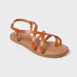 Women's Kailey Sandals with Memory Foam Insole - Universal Thread™ Cognac 7