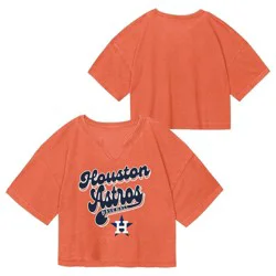 MLB Houston Astros Youth Girls' Fashion T-Shirt - XS
