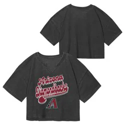 MLB Arizona Diamondbacks Youth Girls' Fashion T-Shirt - XL