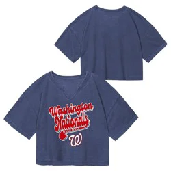 MLB Washington Nationals Youth Girls' Fashion T-Shirt - XL