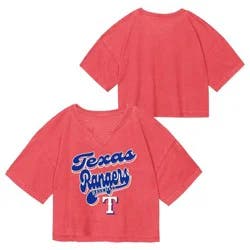 MLB Texas Rangers Youth Girls' Fashion T-Shirt - L