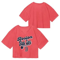 MLB Boston Red Sox Youth Girls' Fashion T-Shirt - L
