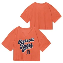 MLB Detroit Tigers Youth Girls Fashion T-Shirt - L
